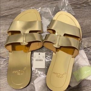 Jcrew gold sandals